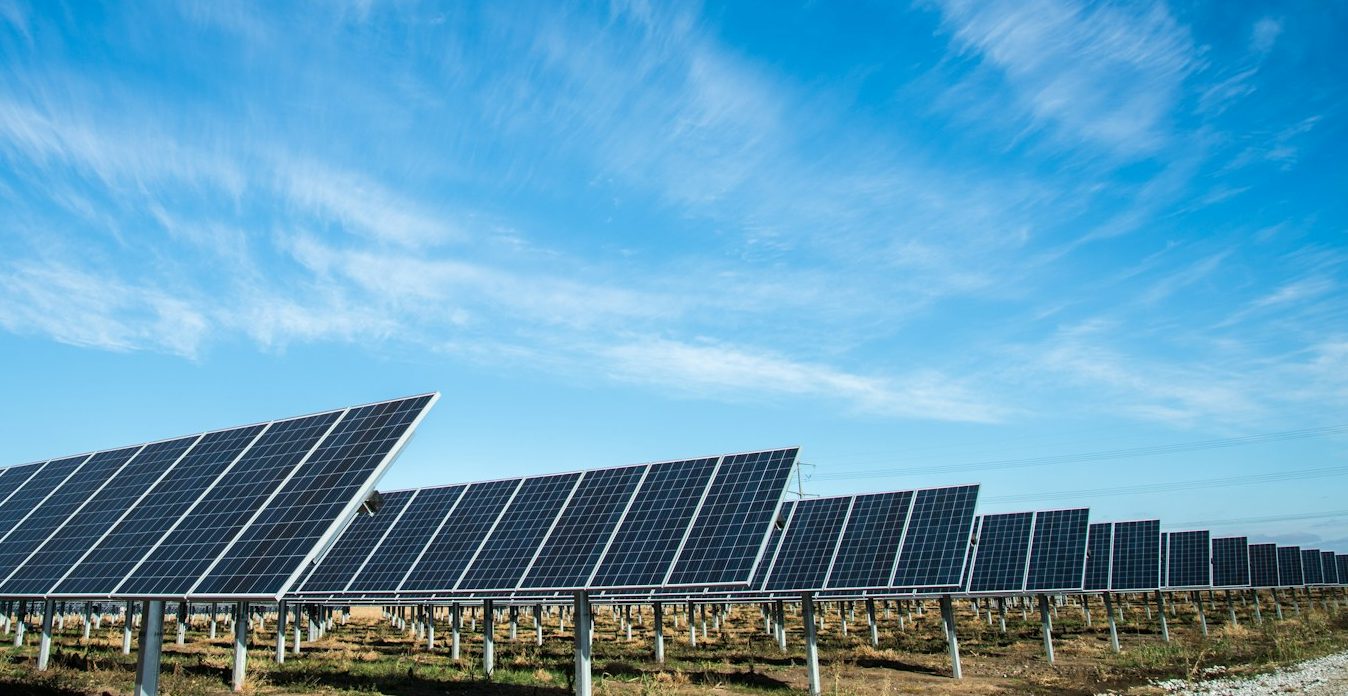 solar panel under blue sky