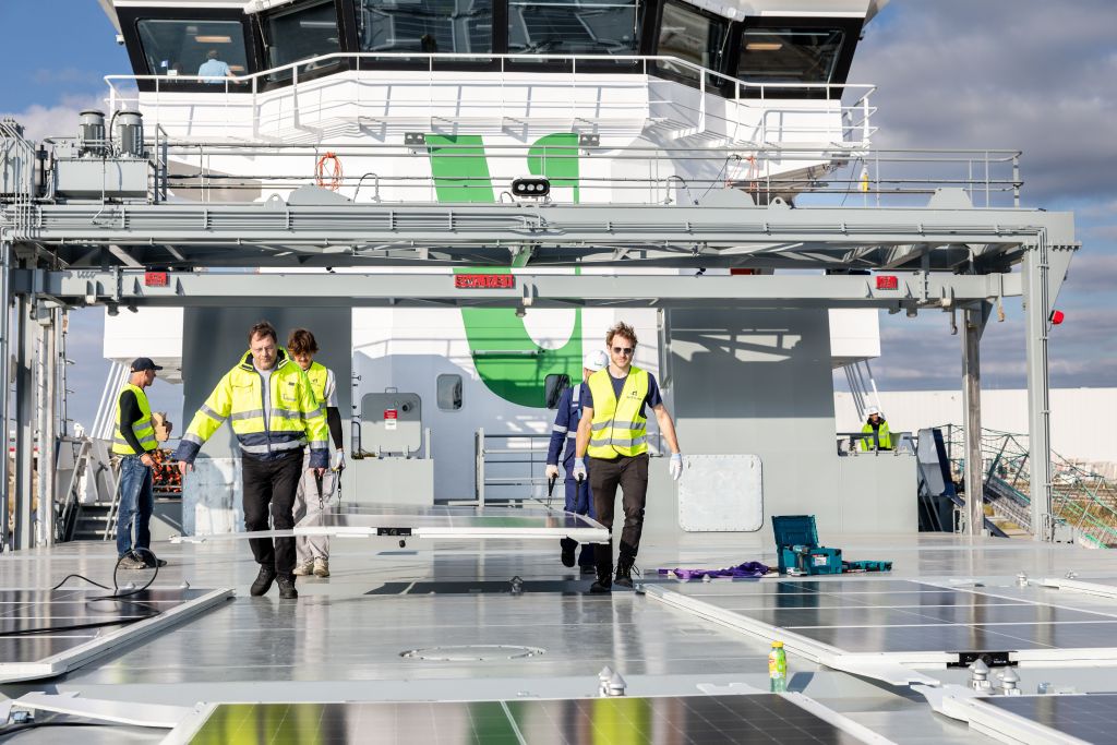 Installing solar on ship