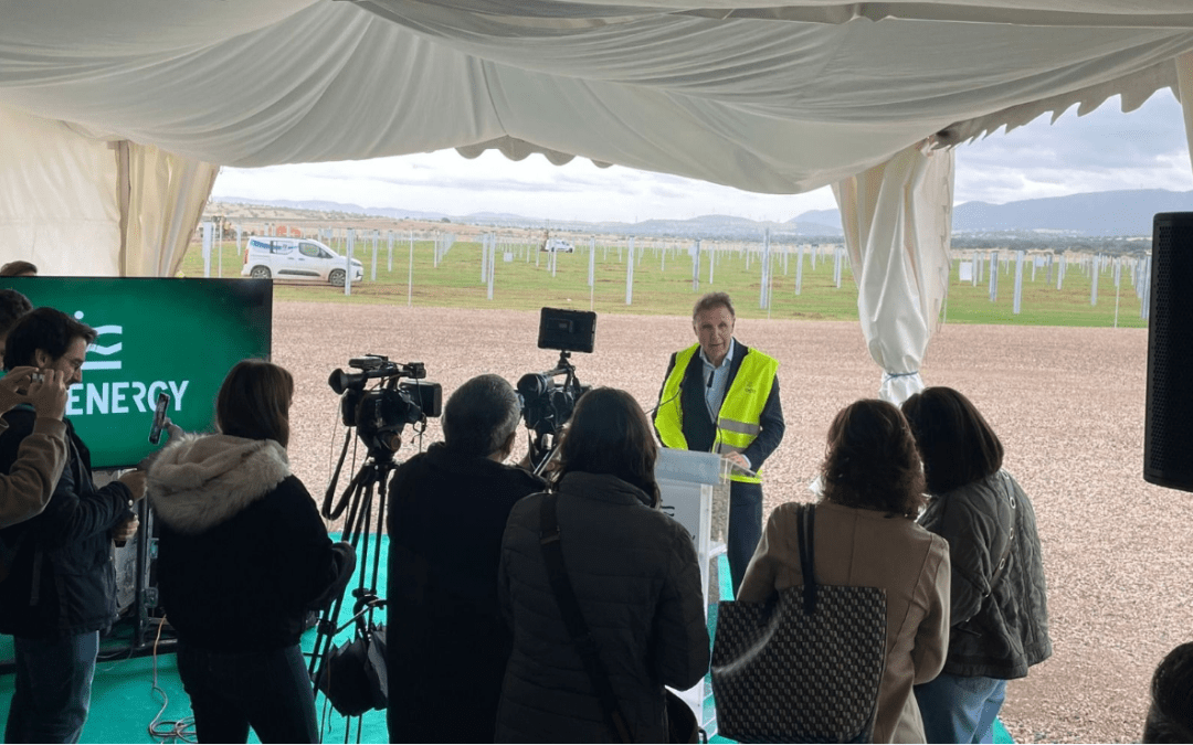 An interview with RIC Energy at a solar plant.
