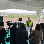 An interview with RIC Energy at a solar plant.