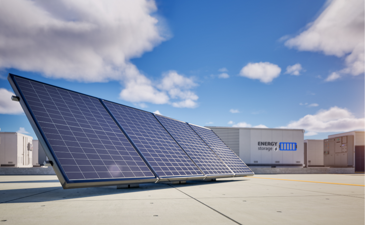 A solar panel with BESS