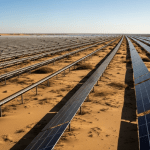 Solar panels in the desert